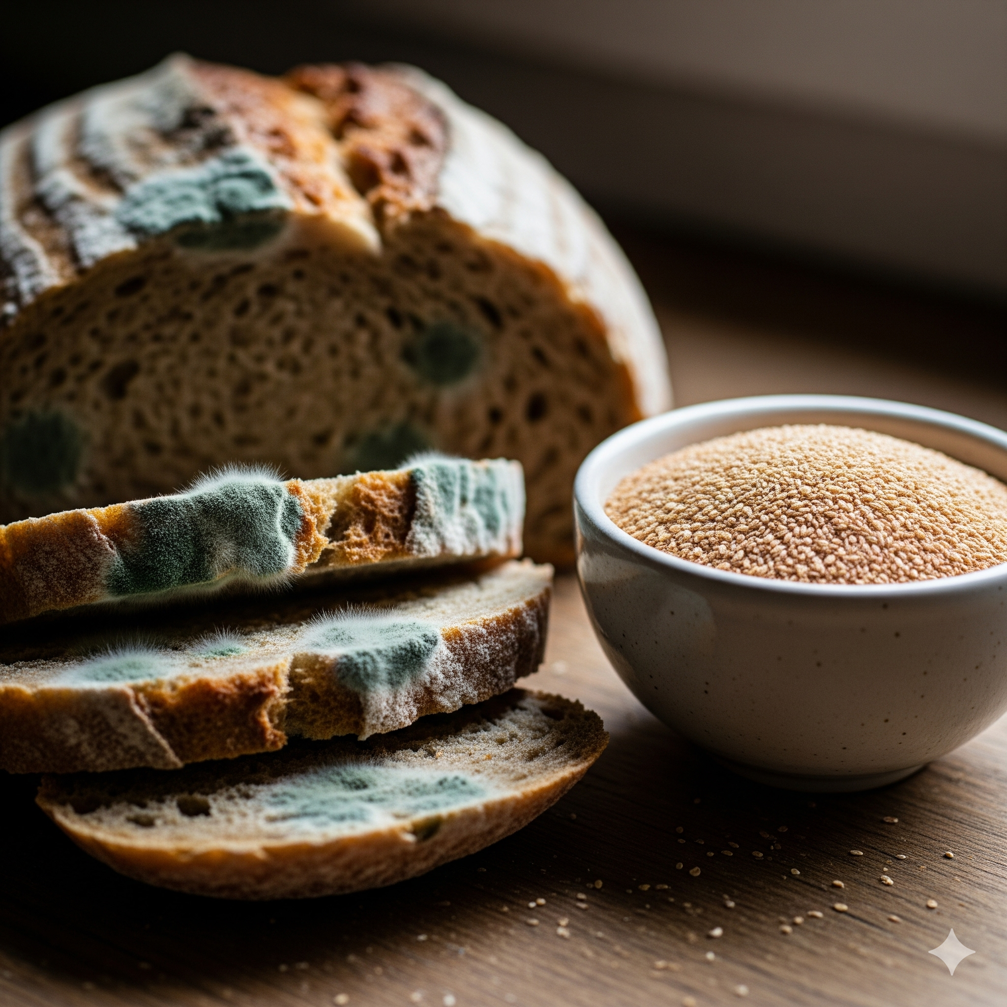 glutenfreies Brot mit Schimmel