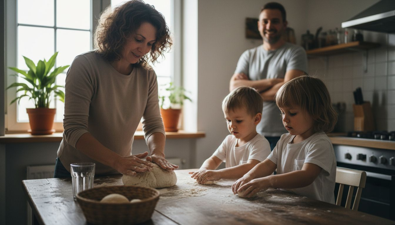 Gemeinsam als Familie frisches Brot ohne künstliche Zusätze backen – das macht nicht nur Spaß, sondern schmeckt auch einfach besser.