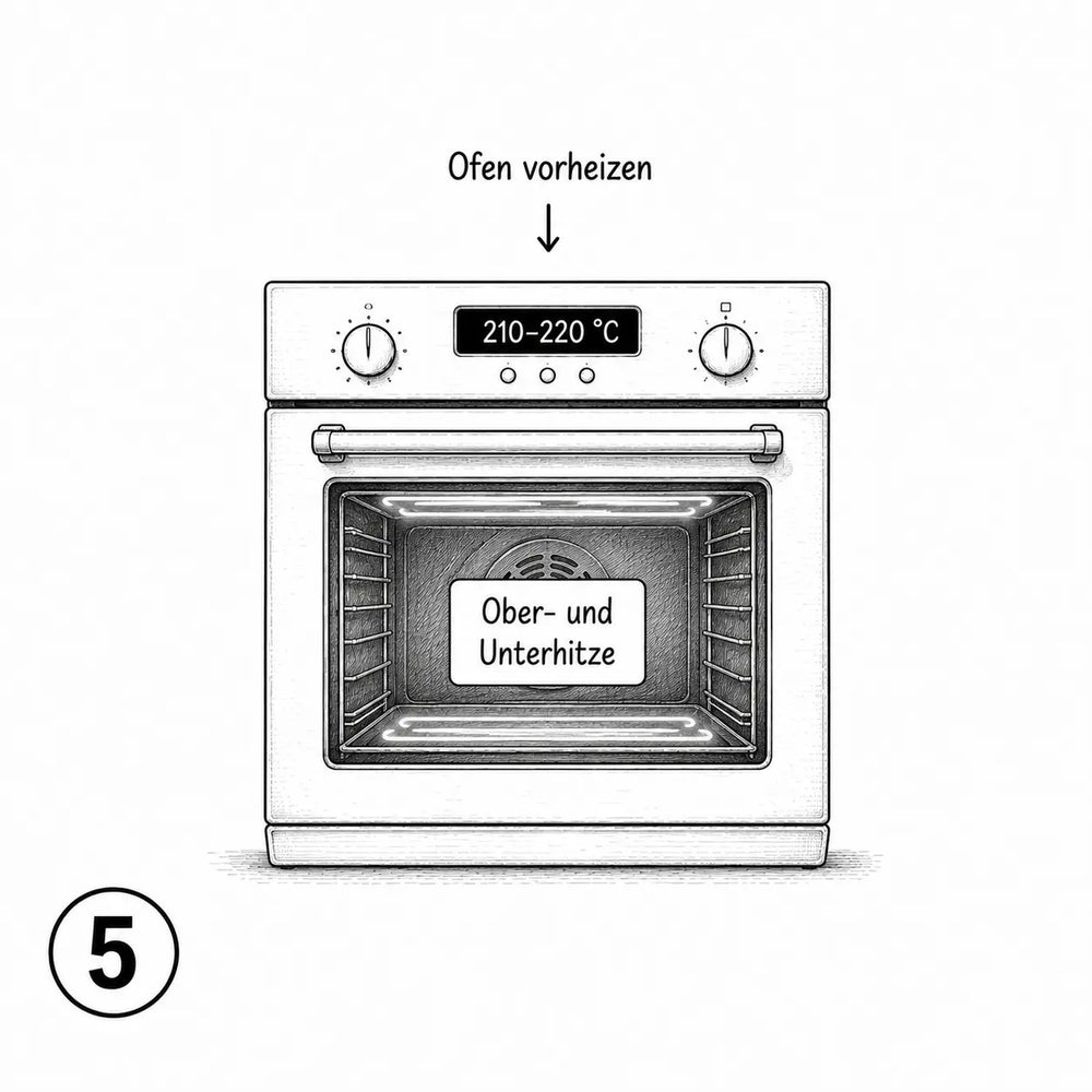 Anleitung Schritt 5: Backofen fuer broat Meisterstueck glutenfreies Brot auf 210-220 Grad Ober- und Unterhitze vorheizen