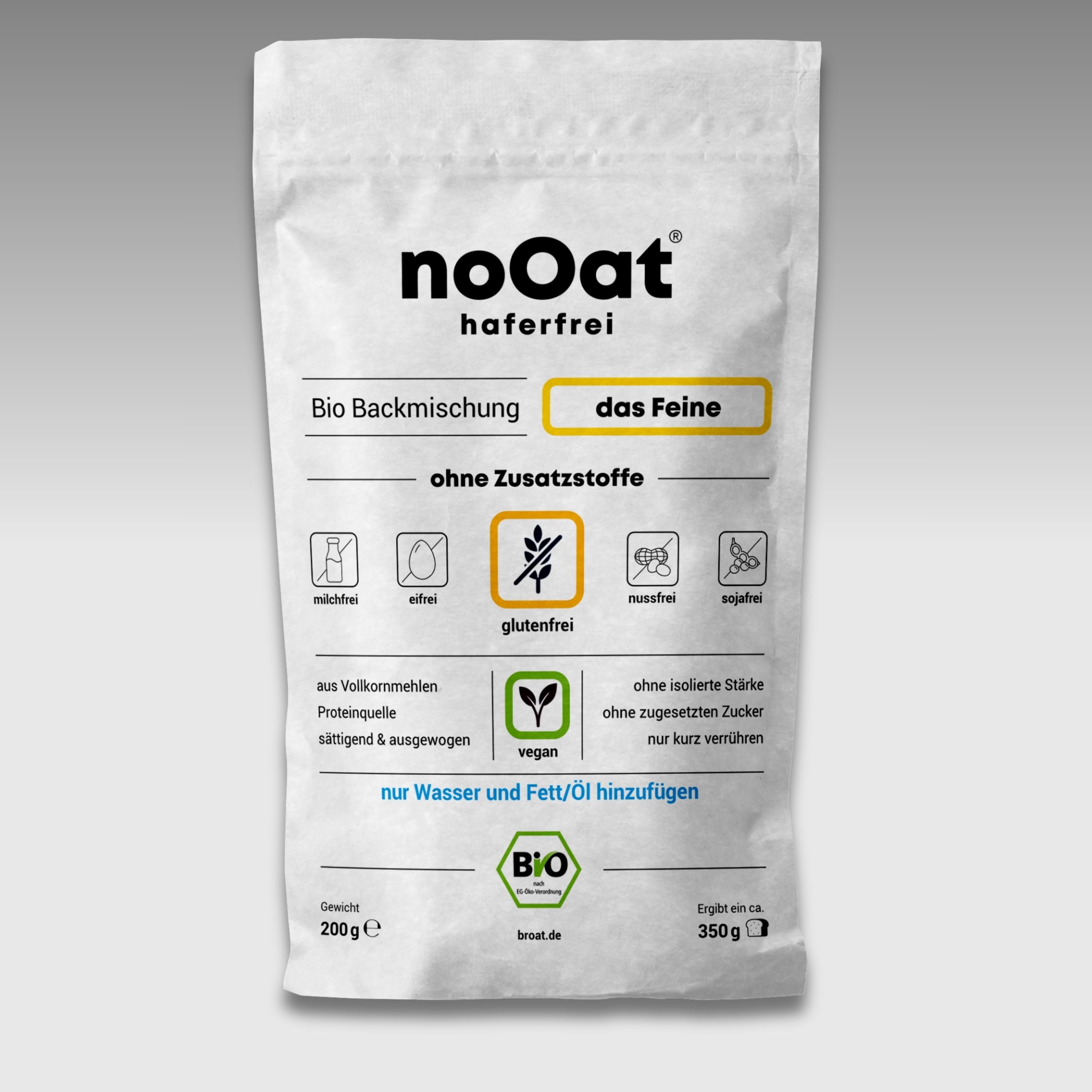 Glutenfreie Bio Brotbackmischung ohne Hafer – noOat® das Feine